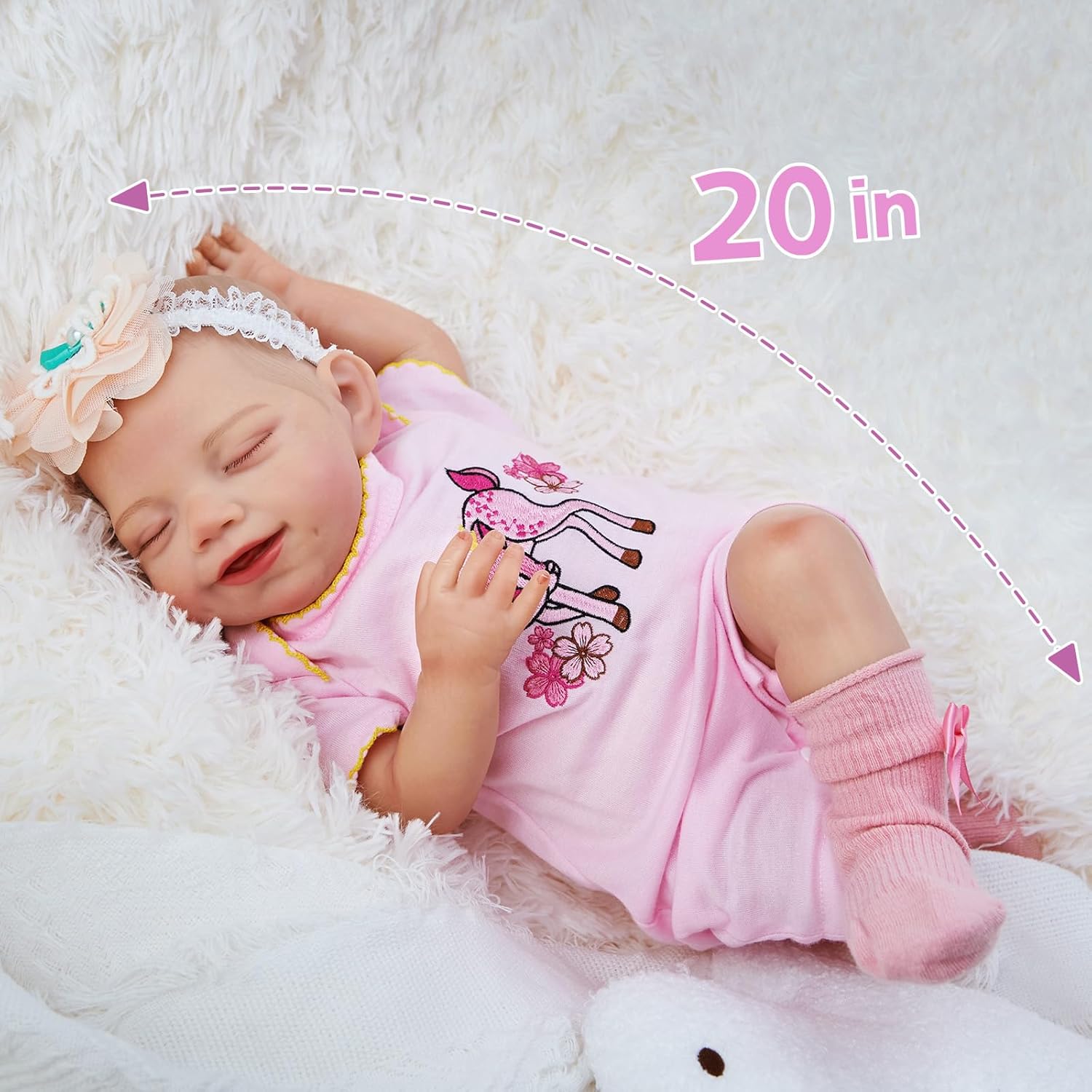 20 Inch Cloth Body Reborn Baby Doll G302262
