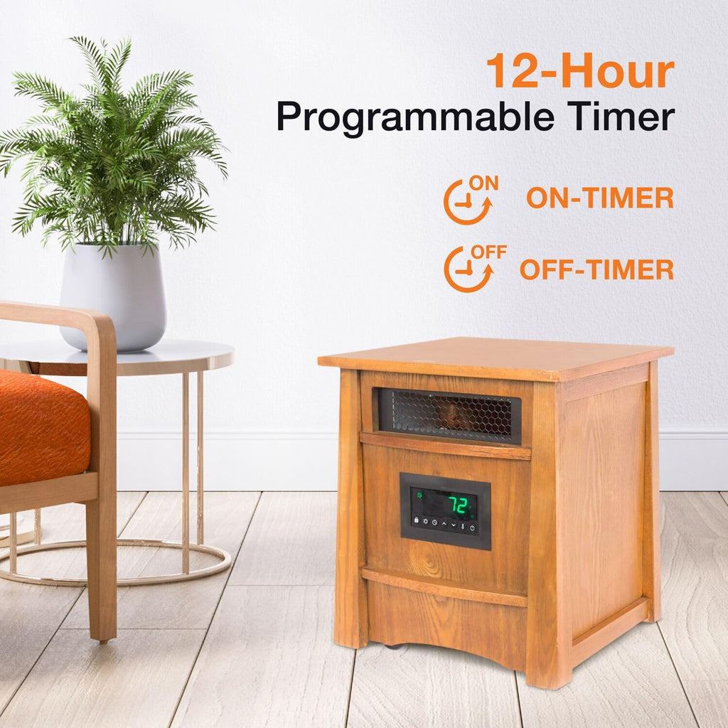 8 Element Infrared Wood Cabinet Heater with Remote Control O699