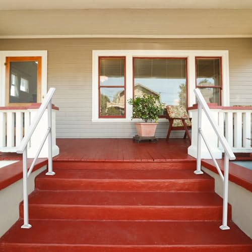 Black Heavy Duty Metal Handrail for Steps (1-3 Steps) F154