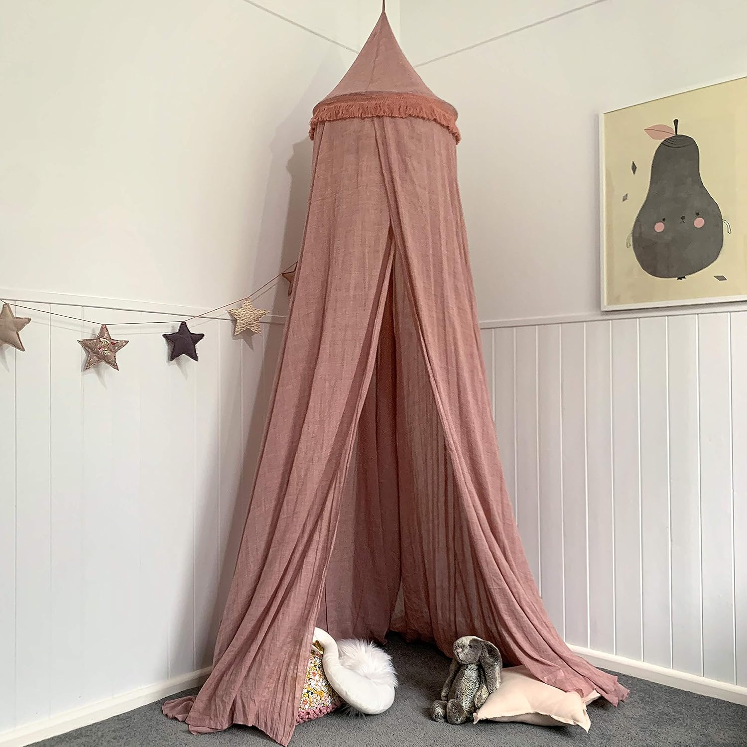 Dusty Pink Princess Canopy with Tassels M154707