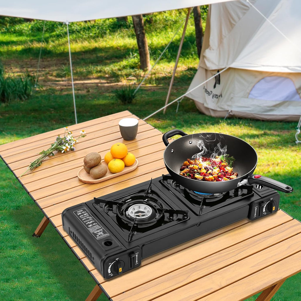 2-Burner Portable Gas Camping Stove R649