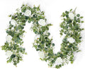 6.5ft Artificial Eucalyptus Garland with Flowers T8091