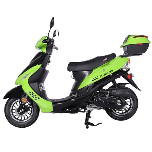 Black 50 Moped with 10" Aluminum Wheels P3429