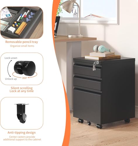Black 71'H Metal Storage Cabinet with Adjustable Shelves Z850707