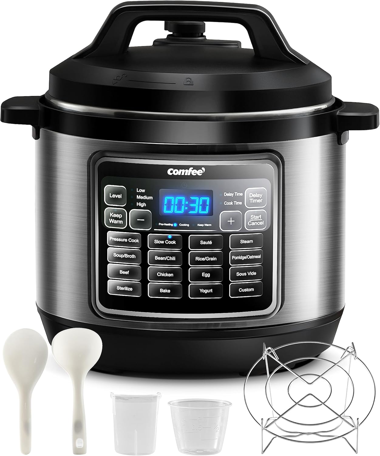 16 in 1 Electric Pressure Cooker 8 Quarts Stainless Steel O41654