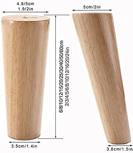 Set of 4 Unfinished Wood Furniture Legs Q943523