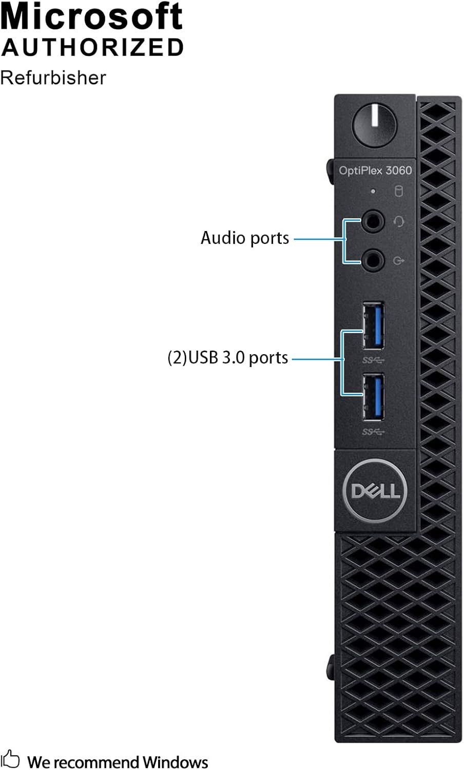 Micro PC with Intel Core i5-8500T 2.1 GHz Hexa-core, 8GB RAM, 256GB SSD, Windows 10 Pro 64-bit H303