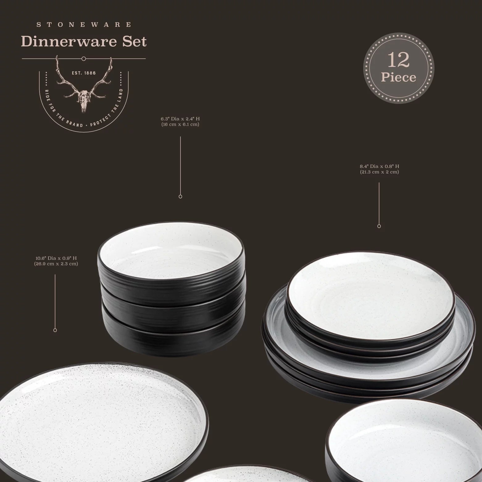 12-Piece Ceramic Dinnerware Set D258