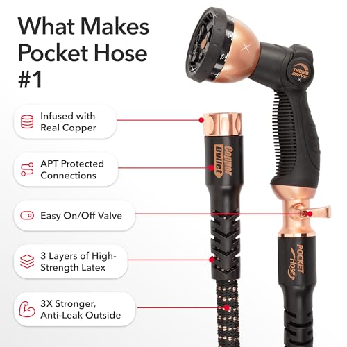 25 FT Expandable Garden Hose with Thumb Spray Nozzle K1923