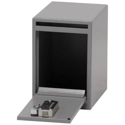 Gray Key Lock Depository Safe M9717
