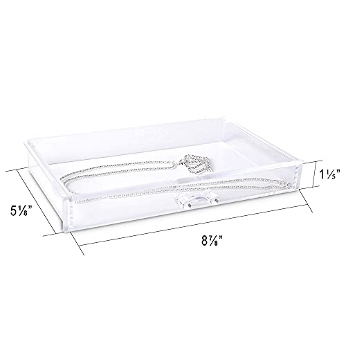 5 Layers Clear Acrylic Velvet Jewelry Box with 5 Drawers W934796
