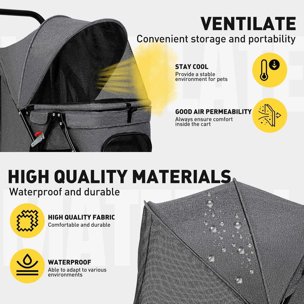 Pet Stroller Mesh Foldable Puppy Stroller F9920