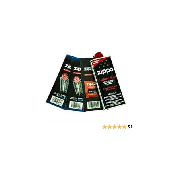 Zippo Gift Set Lighter Fluid 1 Wick Card & 2 Flint Card M37879