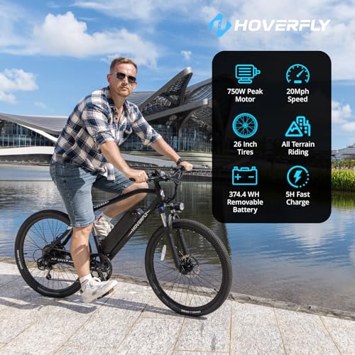 26" Electric Bike with 750W Peak Motor, 7-Speed, Removable Battery, Fat Tire Q545755