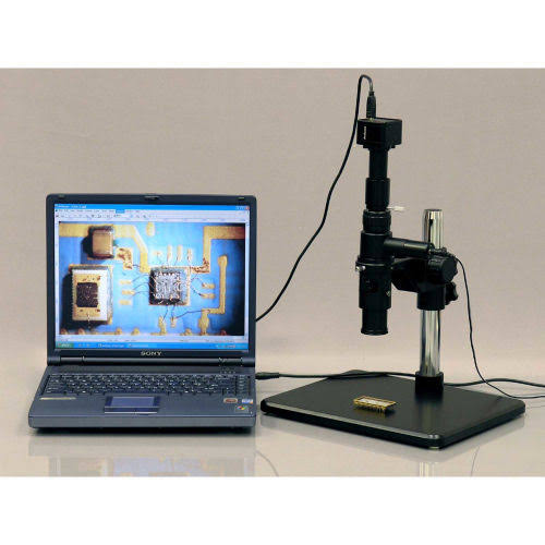 11X-80X Industrial Single Zoom Inspection Microscope with 5MP USB Digital Camera Q745