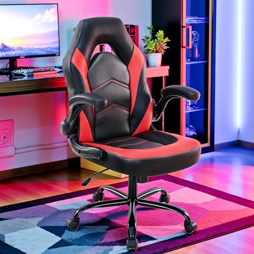 Red/Black Gaming Chair with Footrest G6397