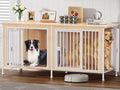 39.96" XL Wooden Large Dog Crate Furniture with 2 Doors G320