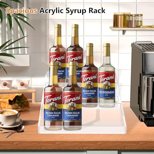 3 Tier 12 Bottles Acrylic Coffee Syrup Rack Organizer Q4571