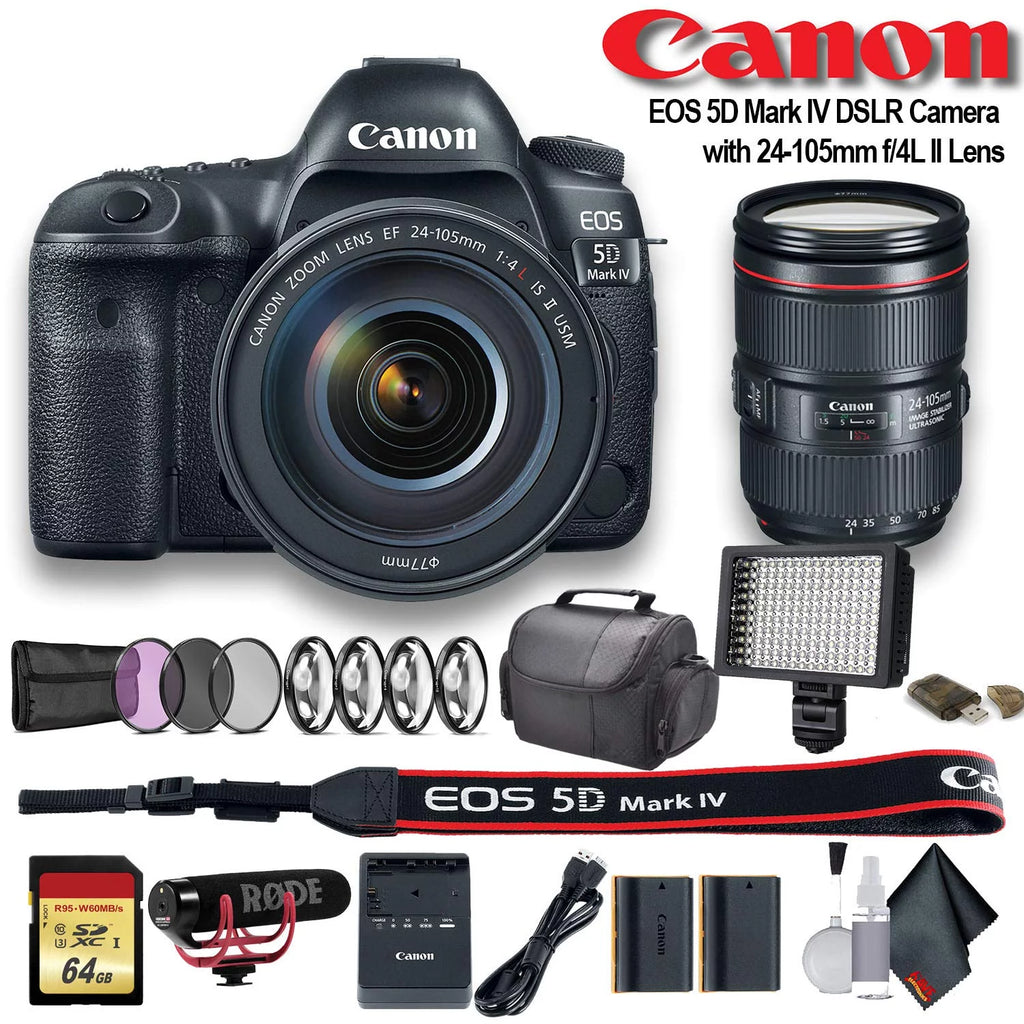 Canon EOS 5D Mark IV DSLR Camera with 24-105mm f/4L II Lens J21779