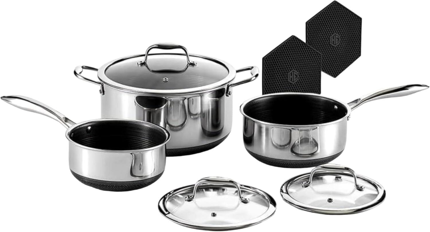 16 Piece Hybrid Stainless Steel Non-Stick Cookware Set C127300