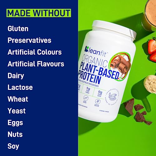 Organic Plant-Based Protein Powder, Natural Chocolate Flavor, 21g Protein, 1.58 Pound Tub A84000