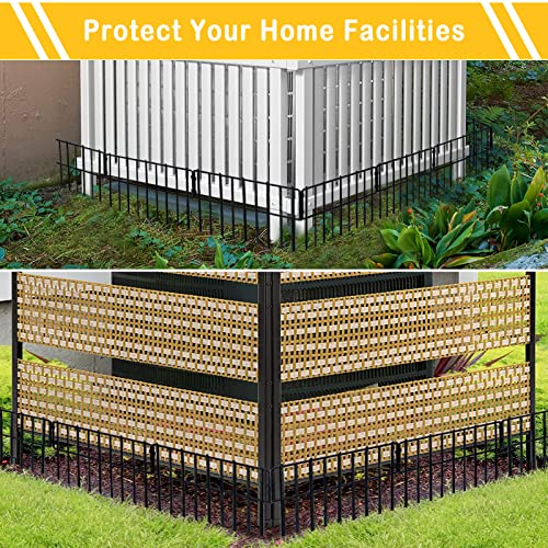 26 PCS 12In x 28Ft Rustproof Metal Wire Garden Fence U37803