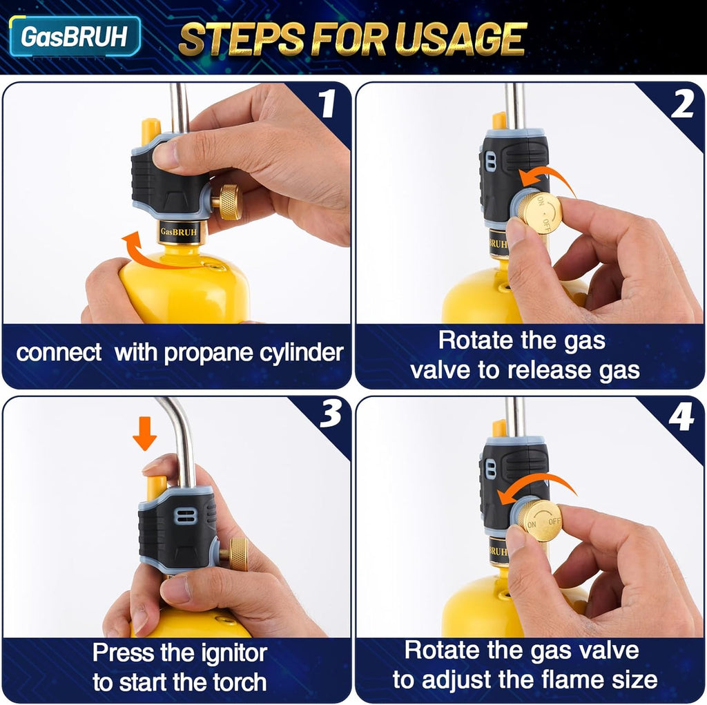 Propane Torch Head with Self Ignition O710896