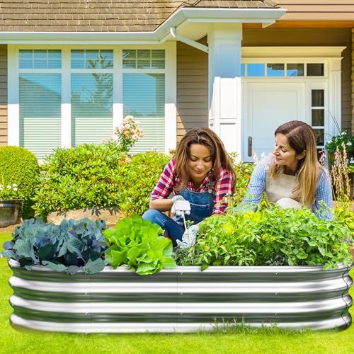 Galvanized Metal Raised Garden Bed 2Pck U979