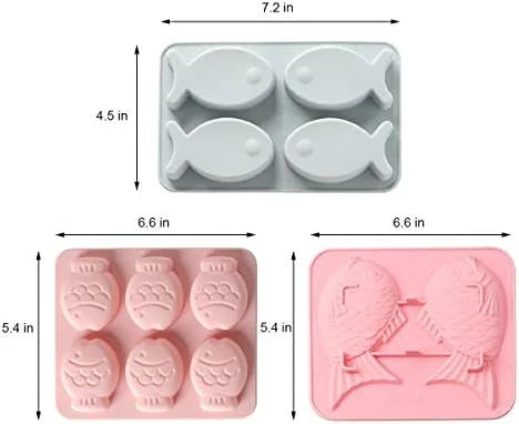 3 Pack Fish Shaped Silicone Molds F217