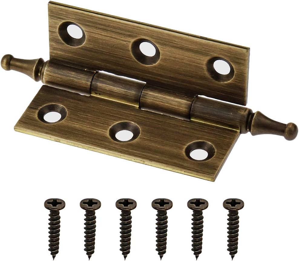 2 Inch Antique Pure Brass Butt Hinges 2pcs X1912
