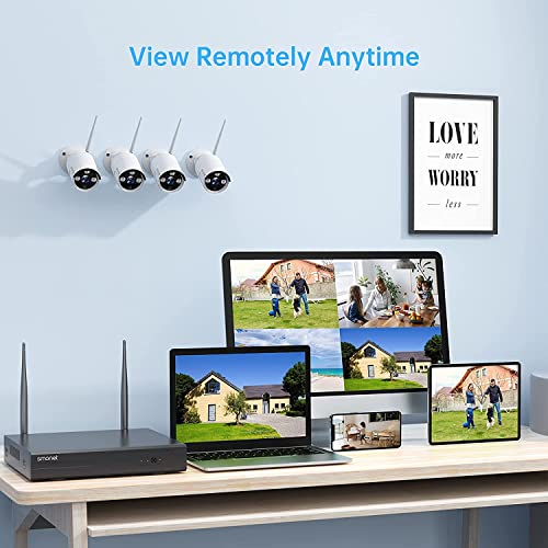Wireless Security Camera System 8 Channel 4pcs 2MP Full HD Cameras 1TB HDD Night Vision M321