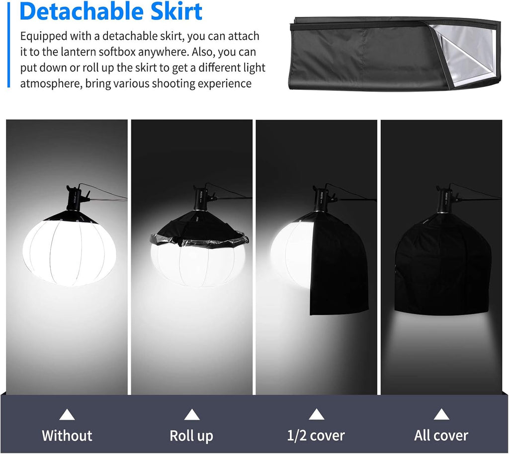 34 inches Lantern Softbox Soft Light Diffuser with Skirt, Carry Bag P50432