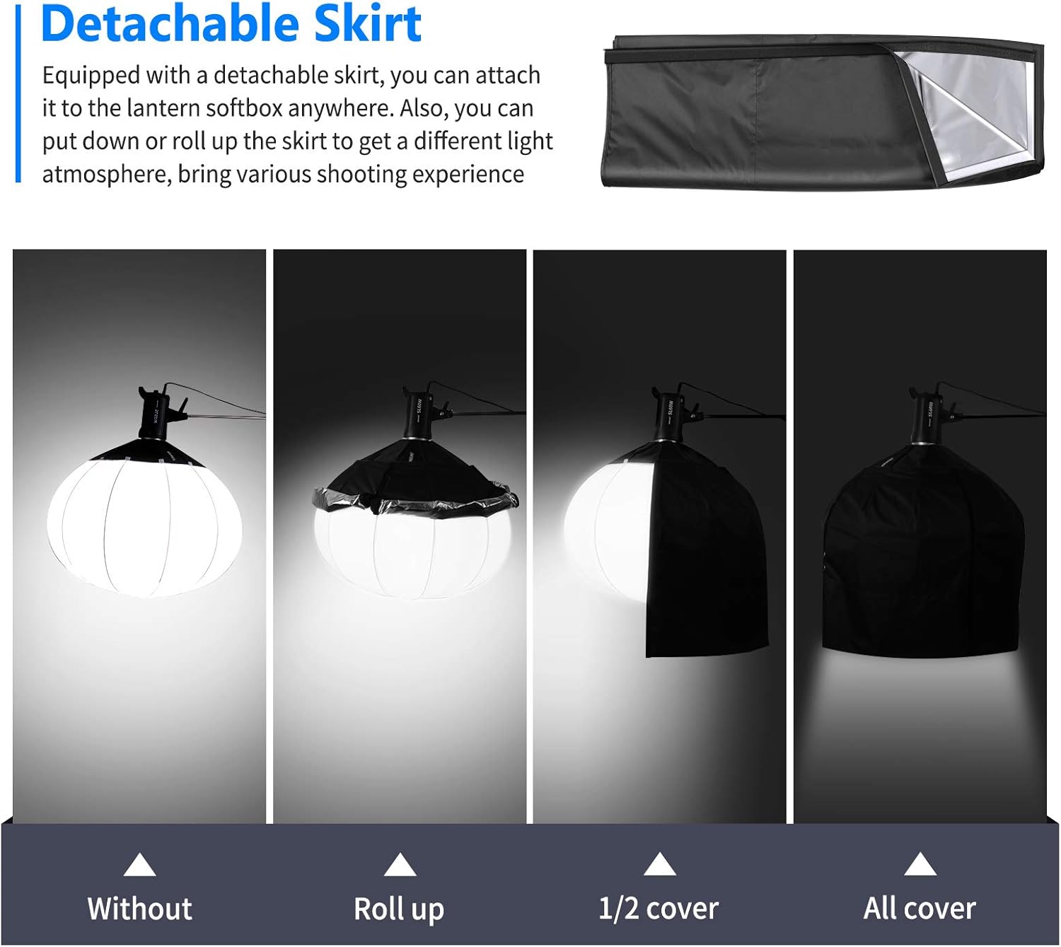 34 inches Lantern Softbox Soft Light Diffuser with Skirt, Carry Bag P50432