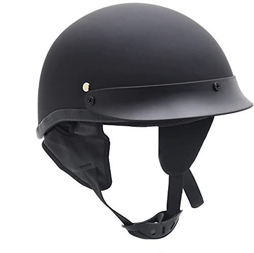 Matte Black Half Face Helmet J90097