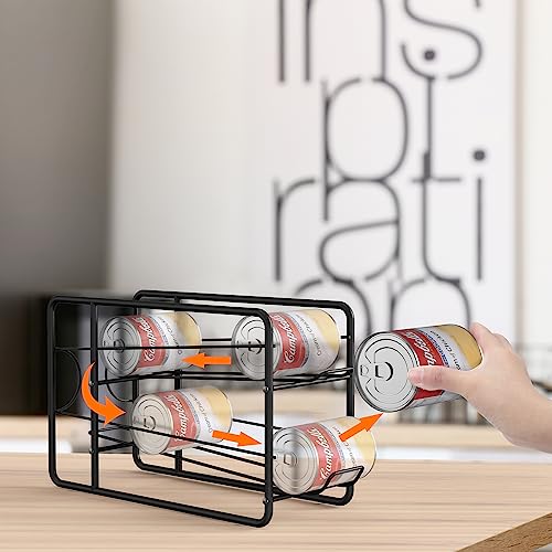 4 Pack Black Stackable Can Dispenser Rack S8826