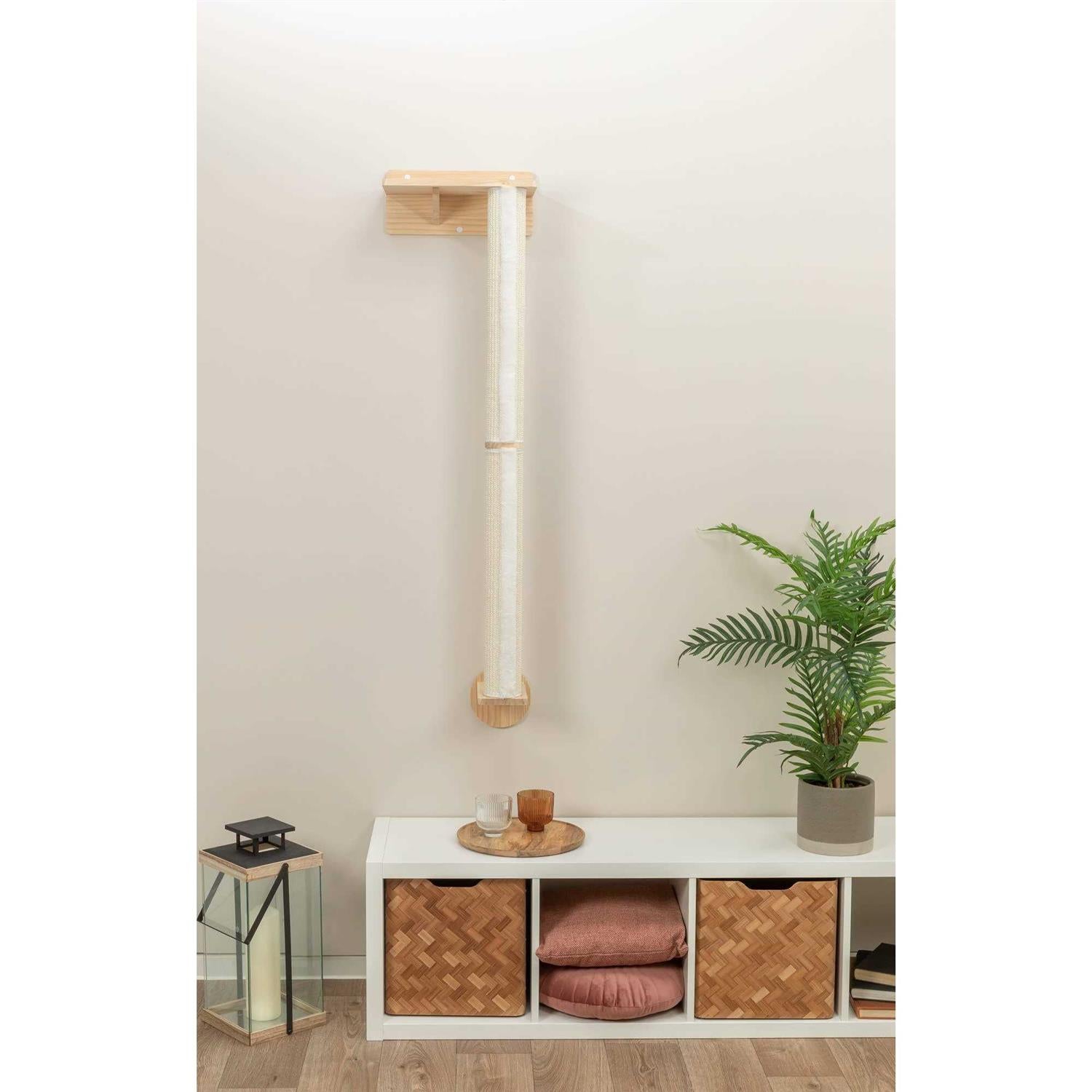 Wall Mount Cat Scratching Post with Perch M11858