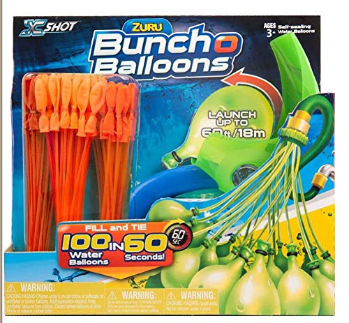 1 Launcher + 3 Pack Water Balloons, 100 Balloons Q2095