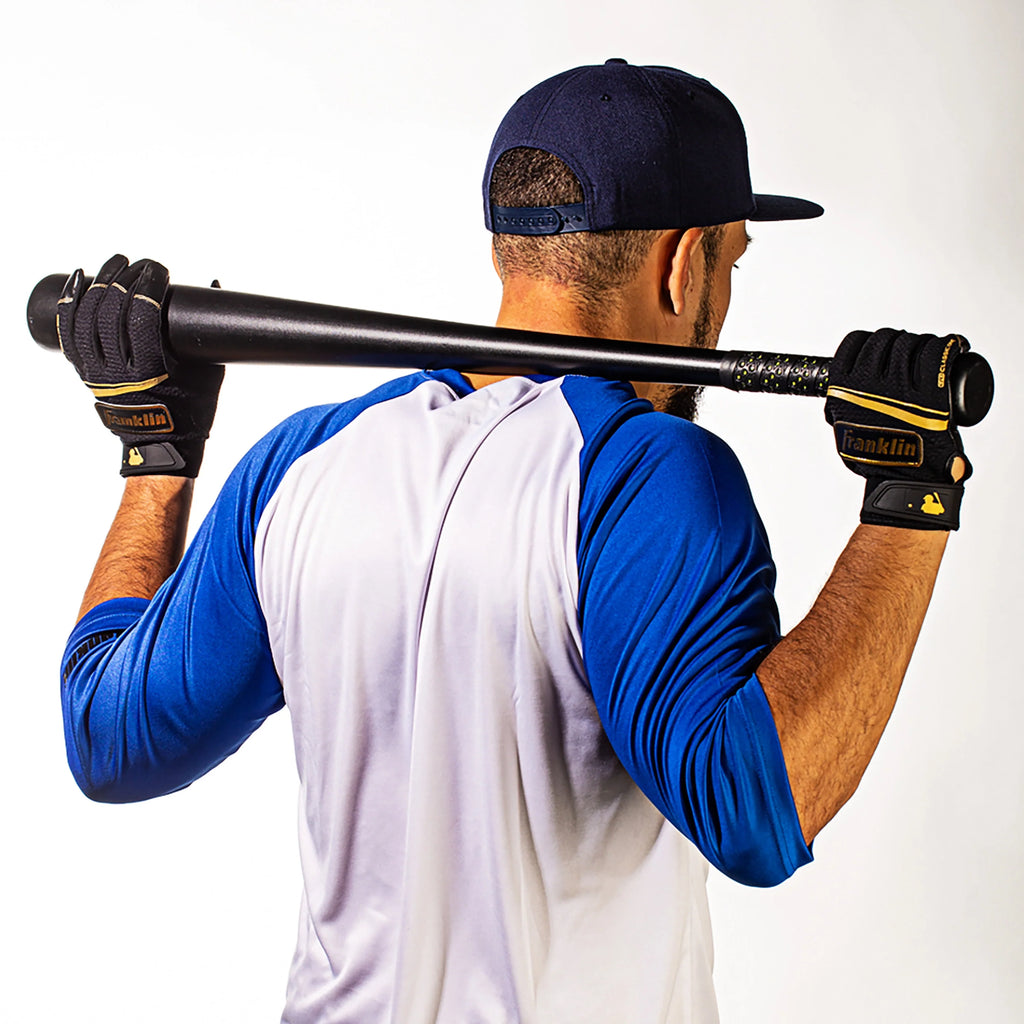 Black/Gold Baseball Batting Gloves Q3673