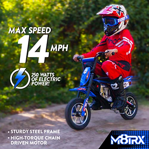 24V Electric Dirt Bike Ride on Toy Motorcycle Blue F989304