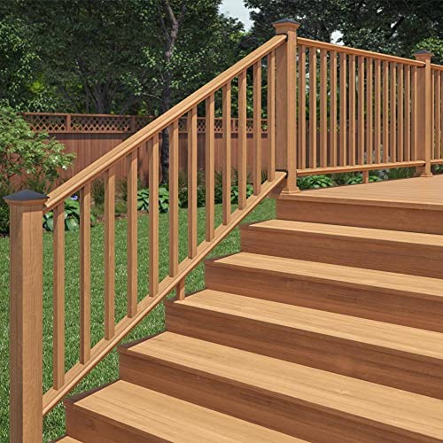 6 ft. Cedar Routed Stair Rail Kit with Balusters I661