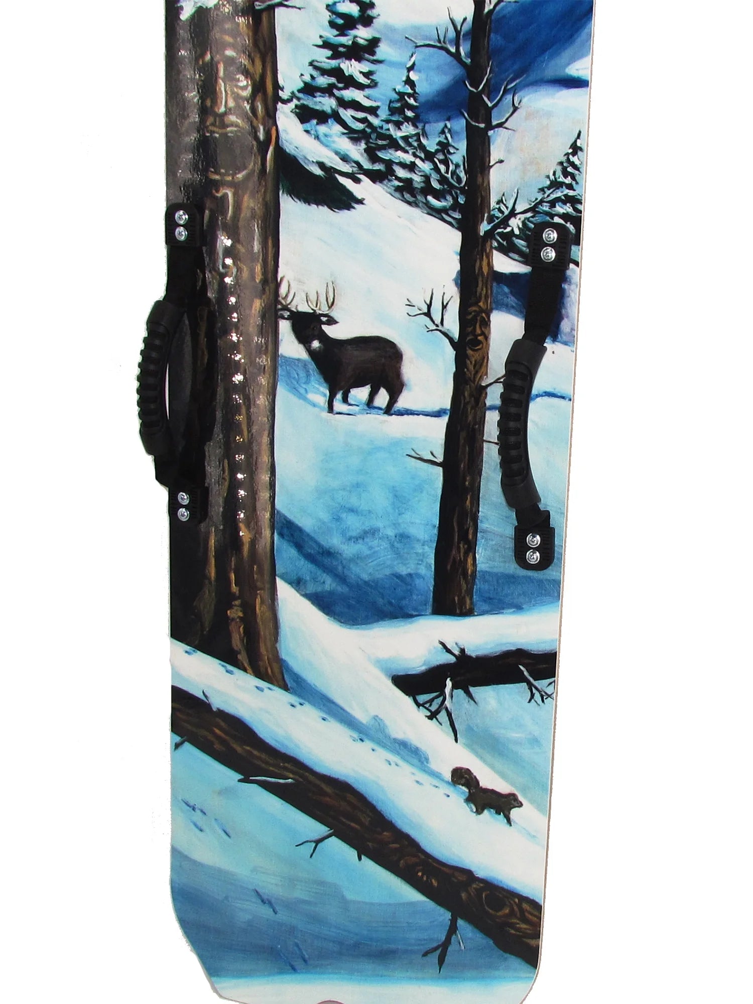 5' Wooden Snow Sled with Rope and Handles Q753