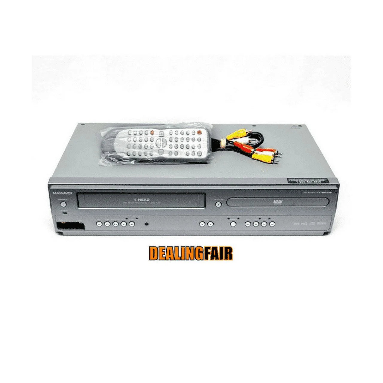 Pre-Owned DVD VCR VHS Combo Player with Original Remote, Manual, A/V Cables & HDMI Converter K573004