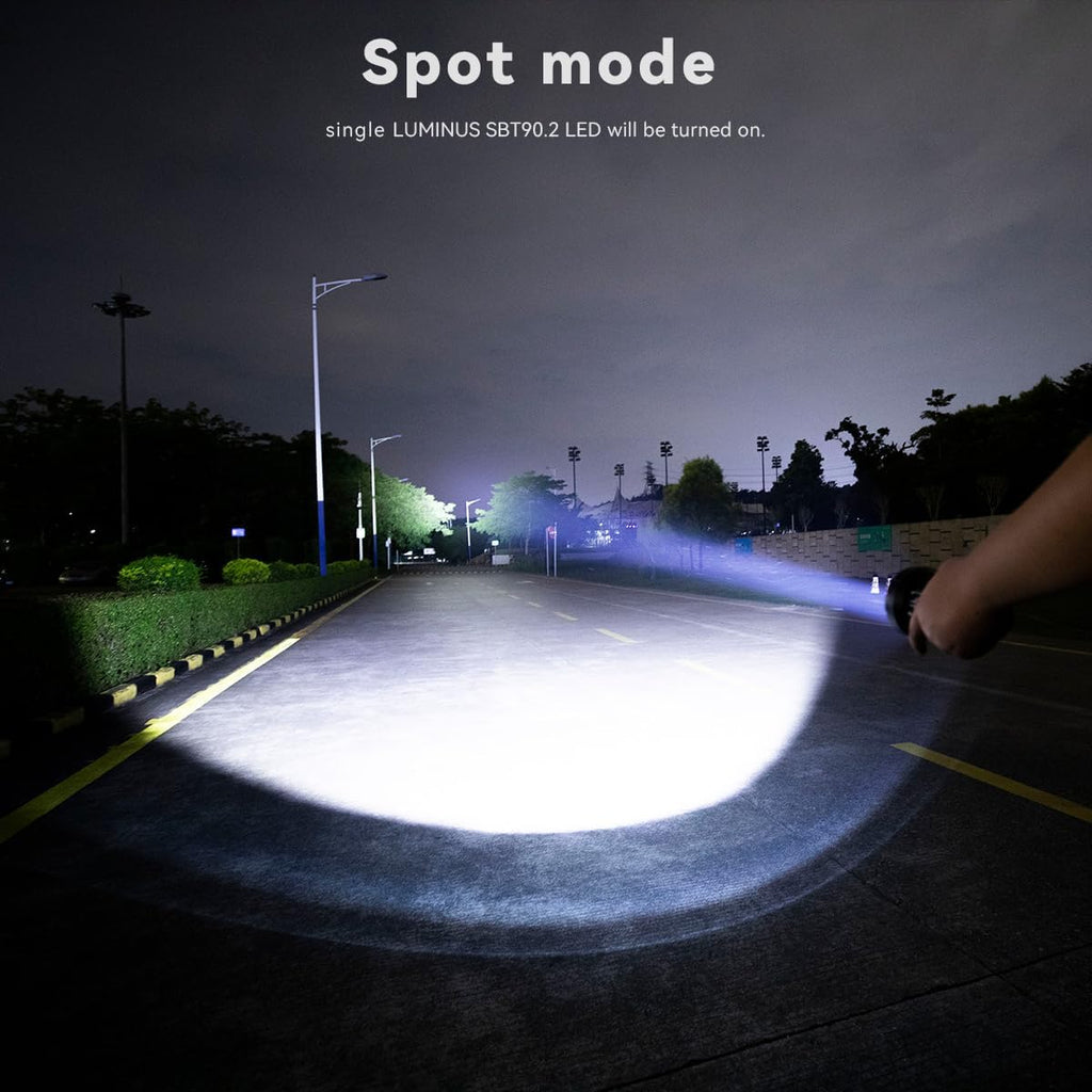 Rechargeable Flashlight 50000 Lumens with Cree XHP 70.2 LEDs F3333