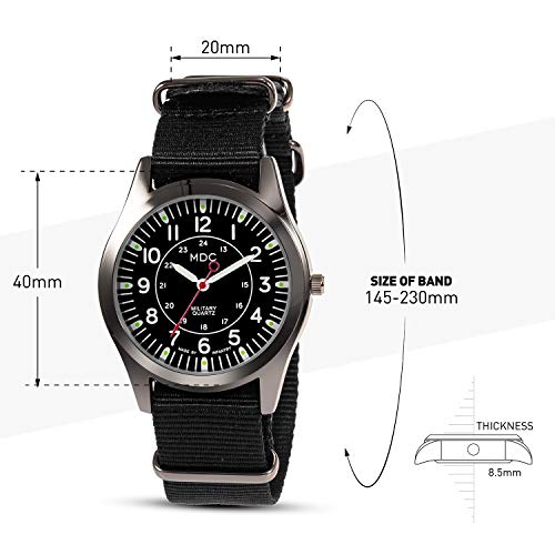 Mens Analog Watch with Slip-Thru Nylon Band G77990