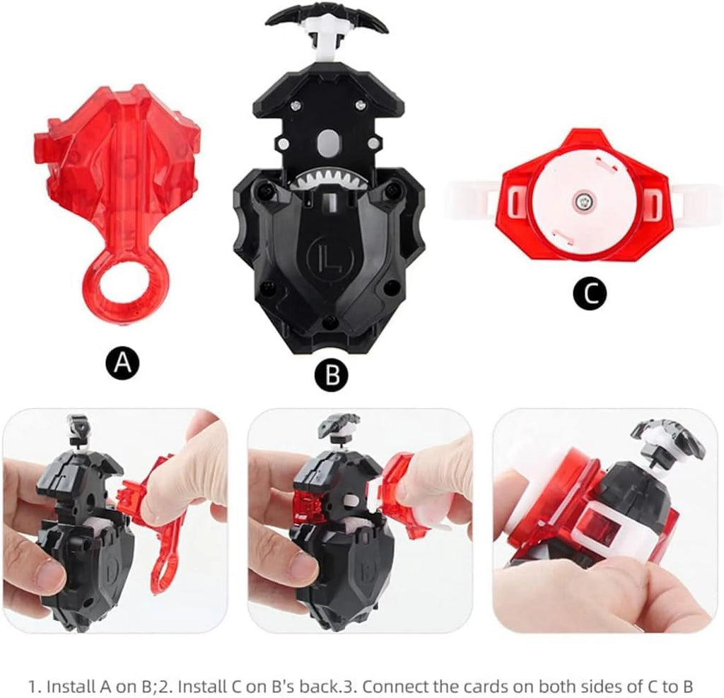 12 Pieces Bey Battling Top Blade Burst Gyro Toys Set with 4D Launcher Grip F19727