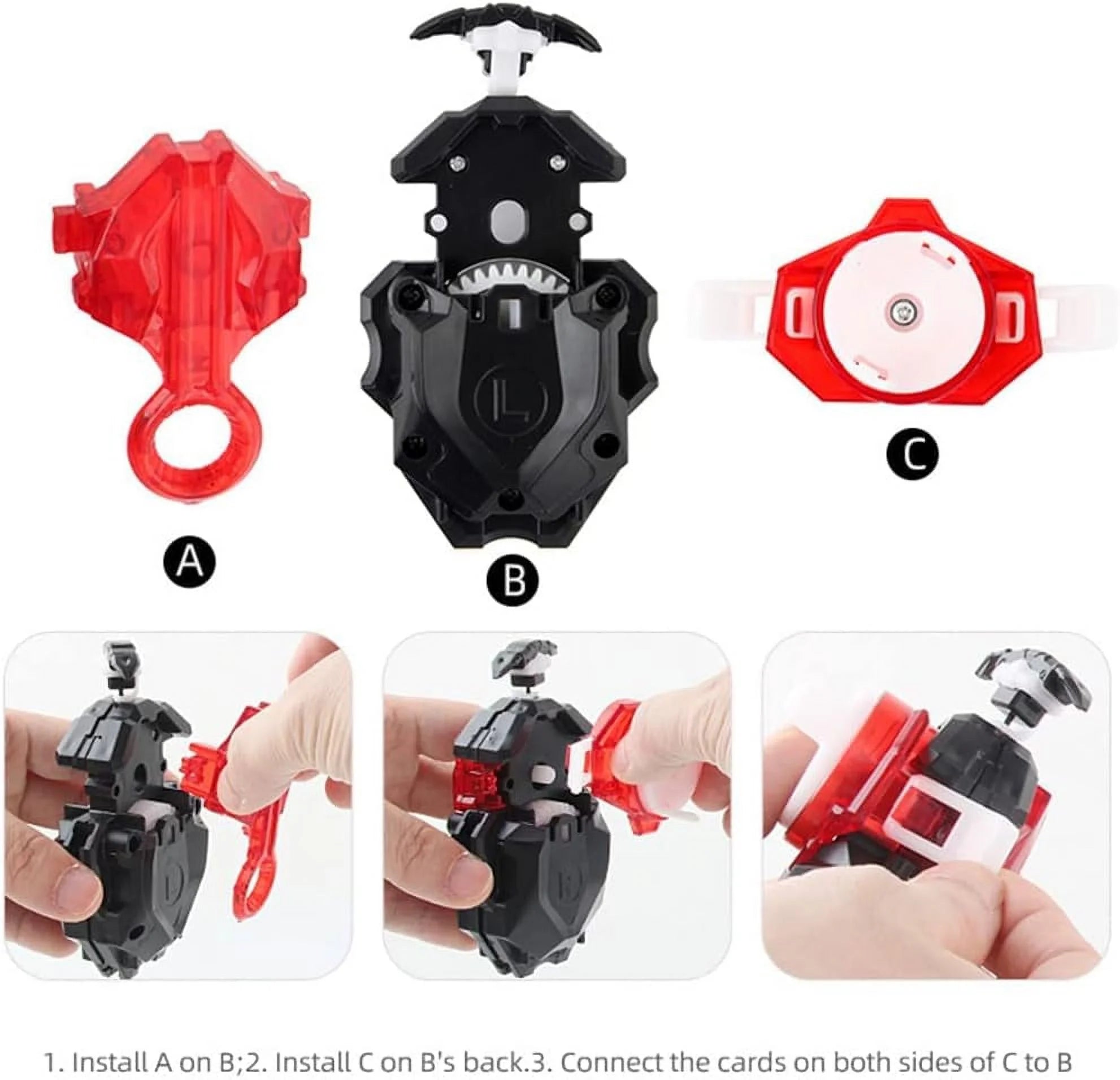 12 Pieces Bey Battling Top Blade Burst Gyro Toys Set with 4D Launcher Grip F19727