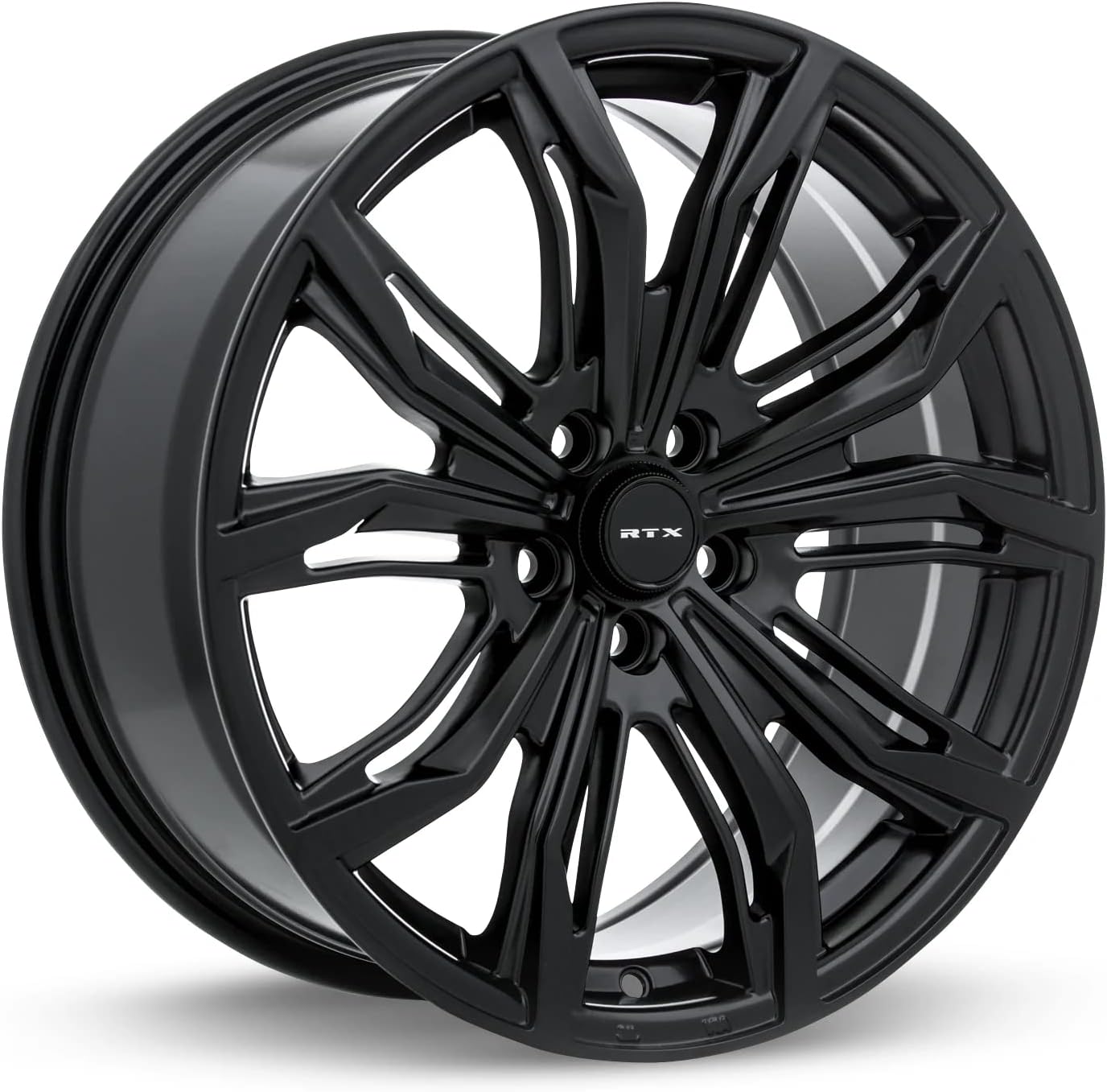 19x8.5 40 Offset 5x112 Bolt Pattern 66.6mm Hub Satin Black Rim D2189