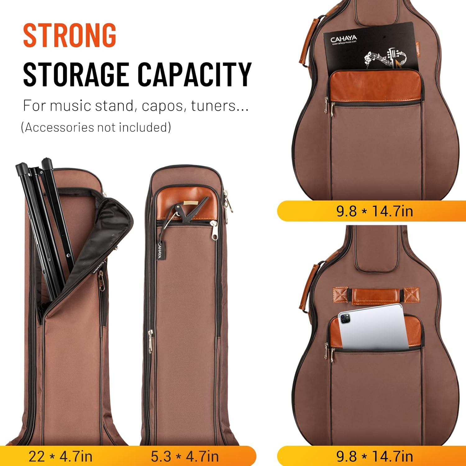 40 41 42 In Water Resistent Oxford Cloth Guitar Case with Anti-theft Pocket I468