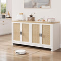 White Rattan 4 Door Storage Cabinet M466783