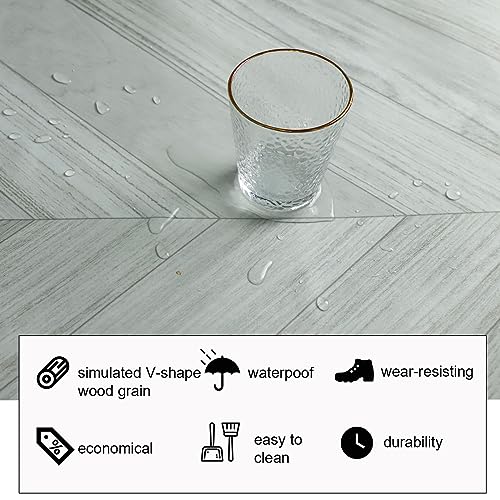 Light Wood Peel and Stick Vinyl Flooring Roll 23"x 393" 64 Sq.Ft I484